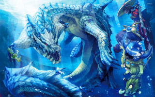 Dragon mermaid fish man hat - armin hansen free wallpaper