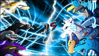 Pokemon group blue black lightning - epic composition free wallpaper for desktop