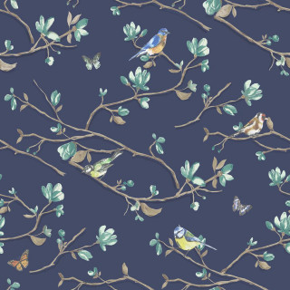 Blue background branch birds leaves - a branch free wallpaper for tablet
