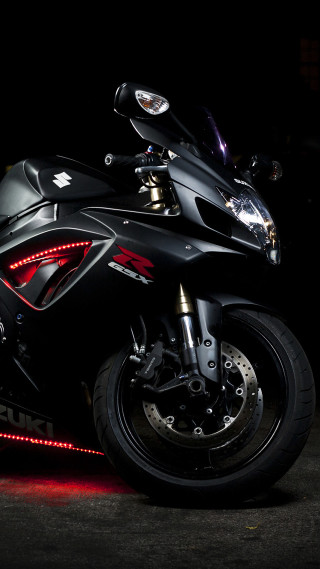 Motorcycle parked dark room lights - fathi hassan free wallpaper for mobile