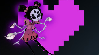 Creepy kawaii arthropod girl pink - a black cat free wallpaper