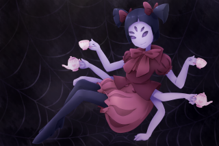 Cartoon character holding flower cat - fullbody free wallpaper