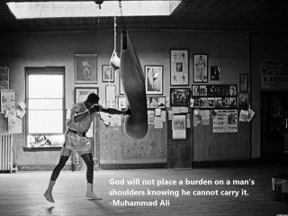 Man boxing gym quote practice - god free wallpaper