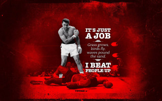 Man boxing glove red background - character free wallpaper