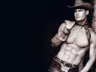 Cowboy hat jeans shirtless posing - tom of finland free wallpaper