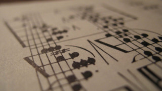 Music sheet notes numbers composition - a pen free wallpaper