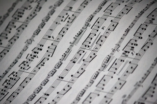 Music sheet black white photo 2 - edward george handel lucas free wallpaper