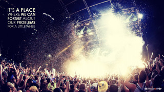 Crowd concert confetti quote celebration - a concert free wallpaper