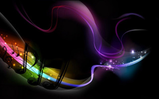 Colorful music note rainbow light - a rainbow light free wallpaper