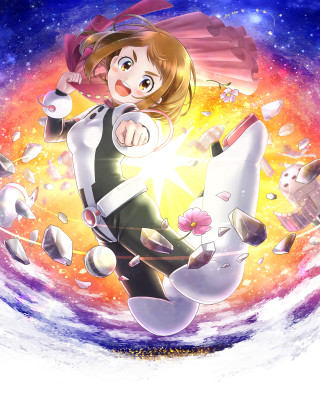 Girl space suit flying star - a star free wallpaper for mobile