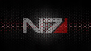 Red white logo black background 2 - hexagonal free wallpaper for desktop