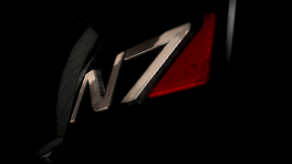 Red black logo closeup black - mass effect free wallpaper for desktop