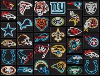 Nfl neon signs group logos - elite free wallpaper