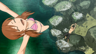 Eizan kikukawa giantess stripe bikini - giantess art free wallpaper