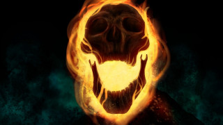 Demon skull flame glowing artistic - artistic free wallpaper