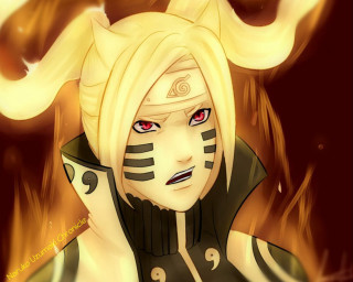 Cartoon whitehair redeyes blackoutfit horned - a white wig free wallpaper