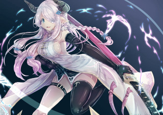 Woman sword hat lightning circle - a sword and a hat free wallpaper