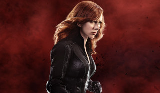 Woman black widow red hair - her shoulder free wallpaper for desktop