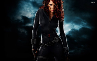 Black widow suit red hair - marvel comic free wallpaper
