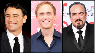 Three men in suits smiling - three man free wallpaper