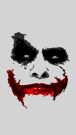 Joker face red nose black 2 - paint free wallpaper for mobile