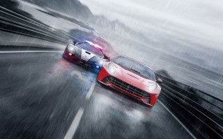 Racing cars wet road rain 2 - the light free wallpaper