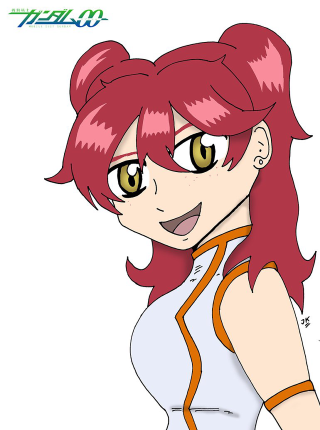 Cartoon girl red hair white - an anime drawing free wallpaper for mobile