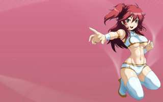 Woman bikini flying arms out - anime free wallpaper for desktop