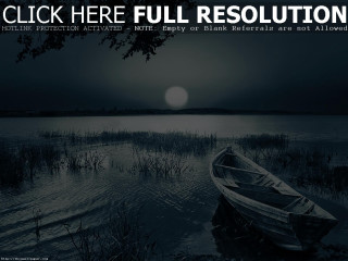 Boat lake tree night sun - alvan fisher free wallpaper