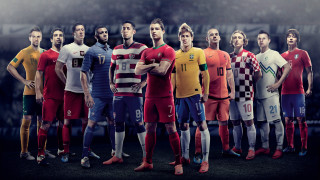 Soccer players line stadium flag - their hipss free wallpaper