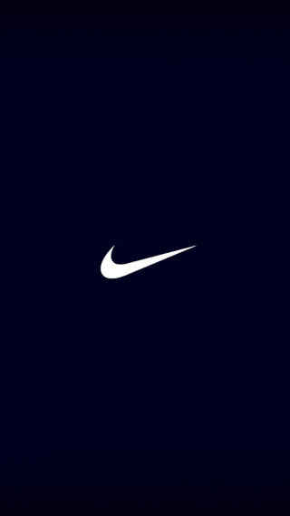 White nike logo dark blue 3 - smooth free wallpaper for mobile