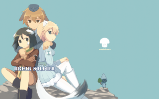 Anime couple sitting rock break - a couple of anime characters free wallpaper for desktop