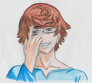 Man glasses hand face drawing - cedric seaut keos masons free wallpaper for tablet