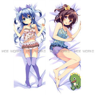 Anime girls bed dinosaur dress - computer graphic free wallpaper for tablet