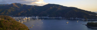 Lake mountains city skyline water - mingei free wallpaper