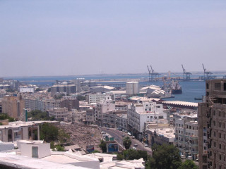 Harbor cityscape tokyo mountains bridge - chafik charobim free wallpaper