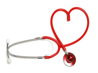 Red stethoscope heart shape white - correct free wallpaper