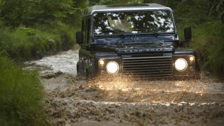 Jeep driving muddy road woods - muddy free wallpaper