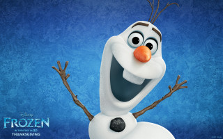 Frozen cartoon character smiling hat - a nose free wallpaper
