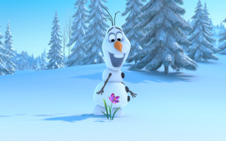 Cartoon character snow trees blue 2 - brian snøddy free wallpaper