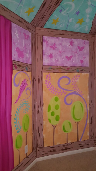 Window bird pink curtain tree - a tree free wallpaper for mobile