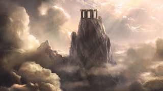 Mountain tower clouds sky sun - cloud and sun rays free wallpaper