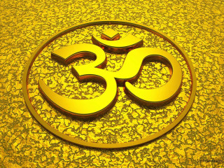 Gold om shan yellow black - sacred free wallpaper