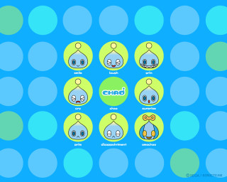 Blue green background buttons chre - chiho aoshima free wallpaper