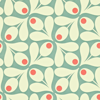 Red leaves berries blue background - a screenprint free wallpaper for tablet