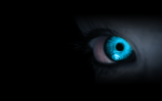 Blue eye glowing realistic 3d - realistic eye free wallpaper