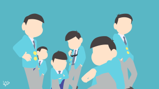 Men suits ties group blue - a detailed drawing free wallpaper