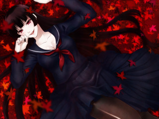 Woman blackdress stars lying gothic - ayako rokkaku free wallpaper for desktop
