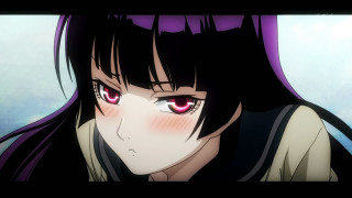 Aya goda red eyes long 2 - a sky in the background free wallpaper