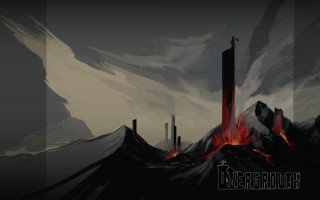 Volcano lava man digital painting - concept design art free wallpaper